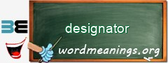 WordMeaning blackboard for designator